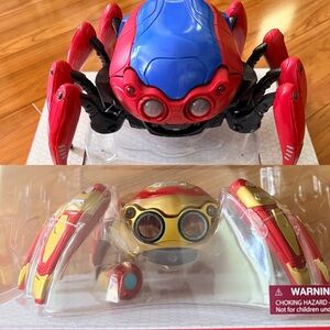 Disney Marvel Remote Controlled Spider Bot + Tactical Upgrade Iron Man Shell